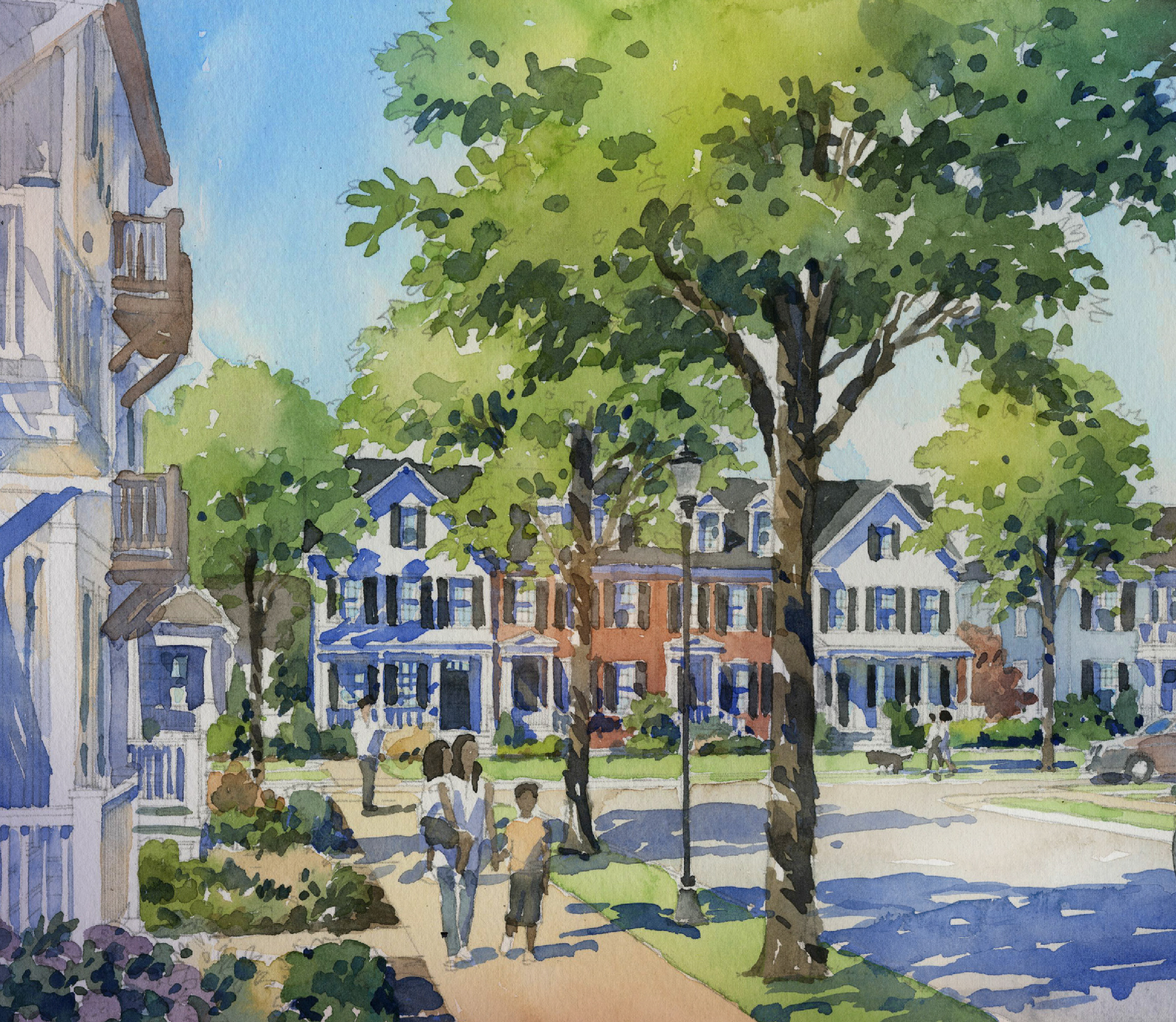 A drawn graphic of a street in Southbrook Alabama