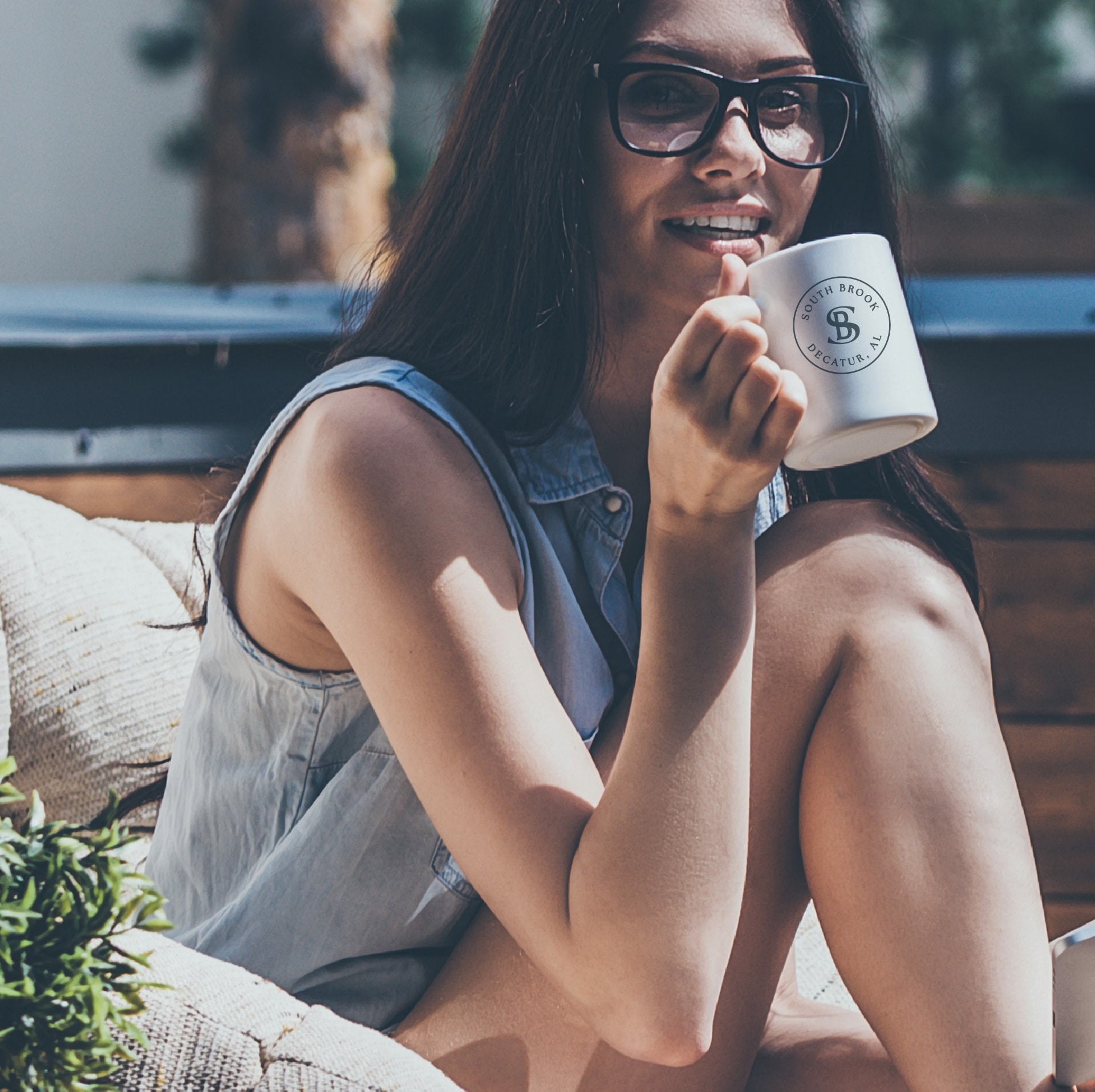 South Brook Webdesign_R6_Apparel_Luke-03 A woman drinking coffee out of a mug