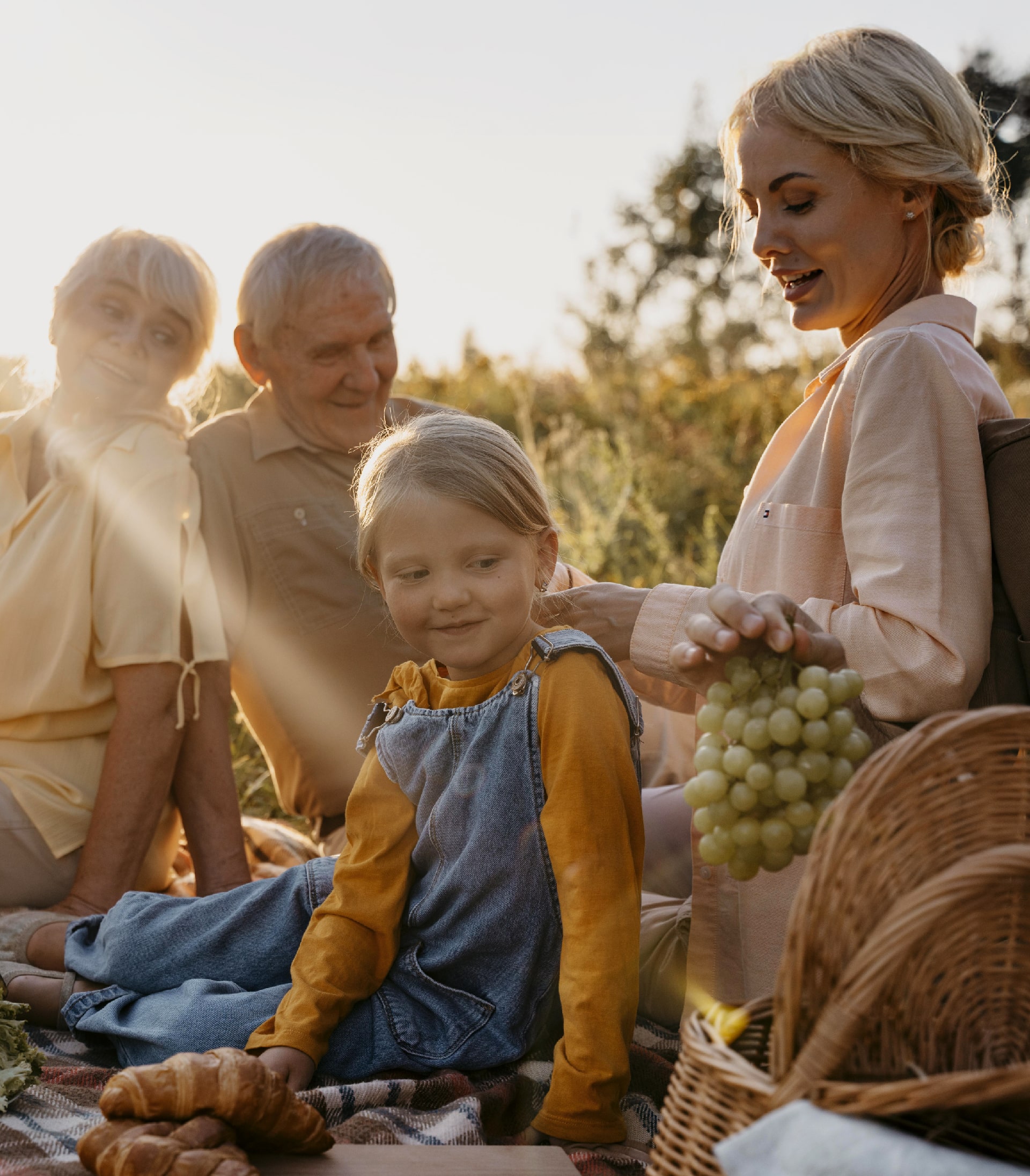 A family having a picnic in alabama